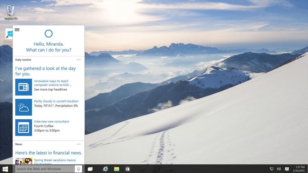 Windows10-cortana