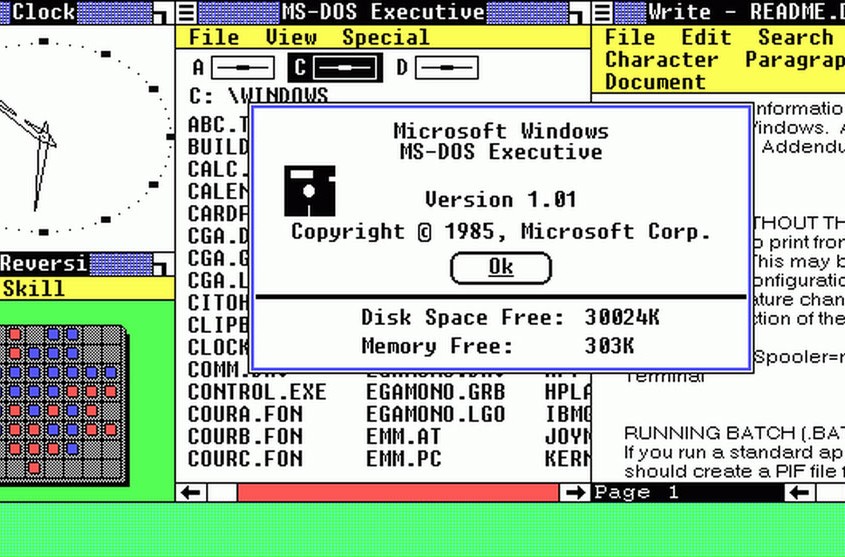 Windows 1.0: Aquí comienza todo un 20 de octubre de 1985